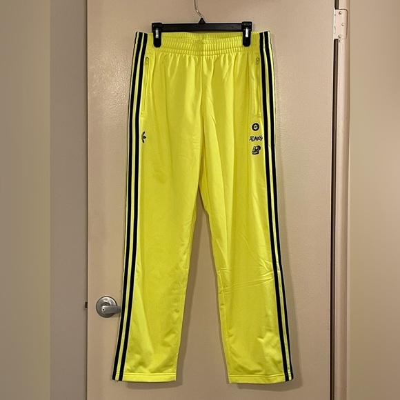 ADIDAS x BORED APE YATCH CLUB x GMONEY x PUNKS NWOT Track Pants in Solar Yellow - Picture 2 of 6